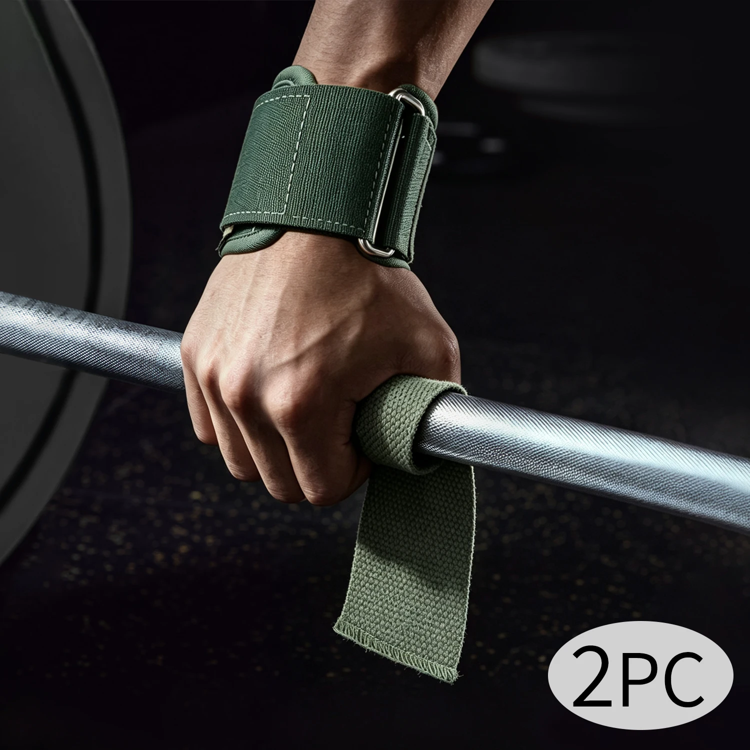 Crossfit Workout Gear - สายรัดข้อมือยกน้ำหนัก 2 ชิ้น สายรัดข้อมือกันลื่นสำหรับออกกำลังกายด้วยดัมเบล บาร์เบล ครอสฟิต