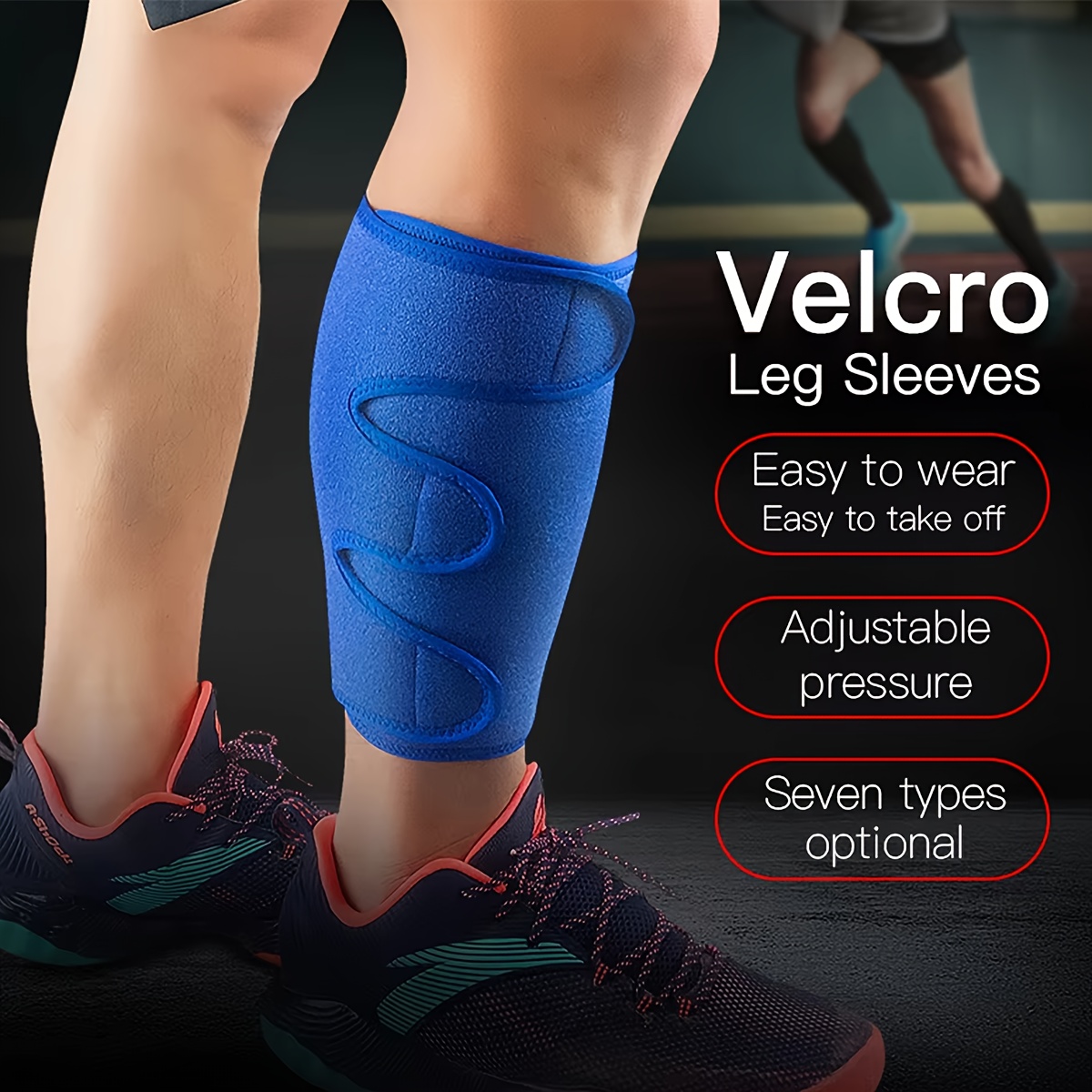 Crossfit Workout Gear - สนับแข้งแบบปรับได้ 1 ชิ้น สำหรับกีฬาครอสฟิต ป้องกันการบาดเจ็บ ใช้ได้กับการปั่นจักรยาน