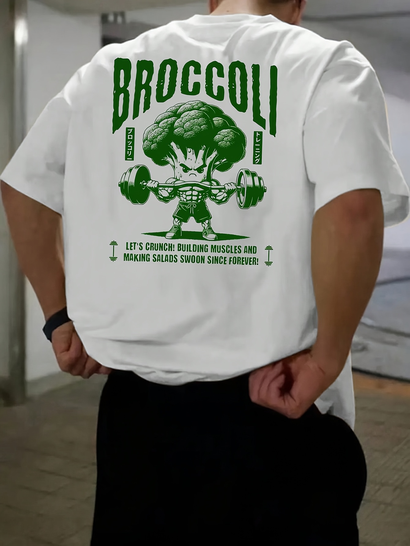Crossfit Mayhem - เสื้อยืดผู้ชายผ้าฝ้าย 100% ดีไซน์ทันสมัย ลายกราฟิกบรอกโคลีสีเขียว เหมาะสำหรับสไตล์คนเมืองในฤดูร้อนและการออกกำลังกาย