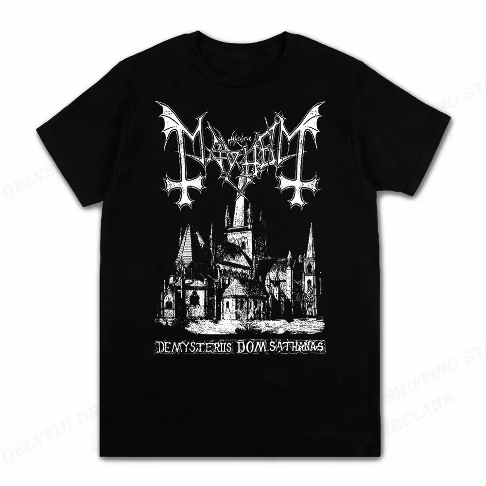 Crossfit Mayhem - เสื้อยืดแนวสตรีทร็อคสำหรับผู้ชายและผู้หญิงเสื้อยืด100% แนววินเทจผ้าฝ้ายแขนสั้นคอกลมไซส์ยุโรป