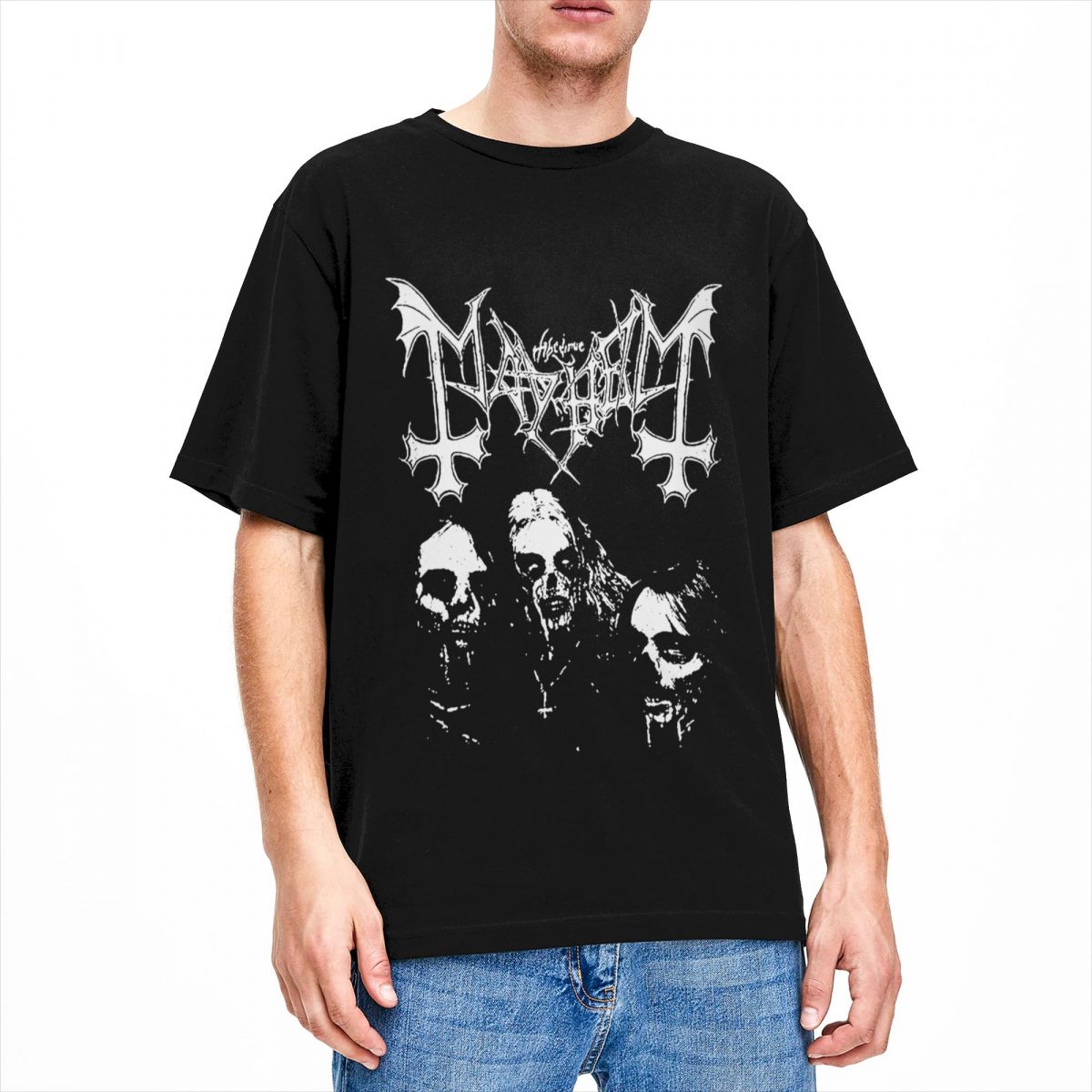 เสื้อยืดคอกลมแขนสั้นคลาสสิกสำห - Crossfit Mayhem บทวิจารณ์และราคา