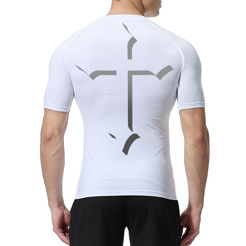 เสื้อรัดรูปพิมพ์ลายกากบาทสำหรั - Crossfit Gym บทวิจารณ์และราคา