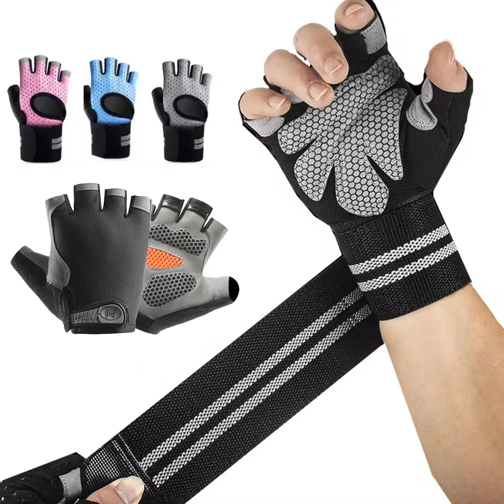 1 คู่ Half Finger GYM Fitness  - Crossfit Workout Gear บทวิจารณ์และราคา