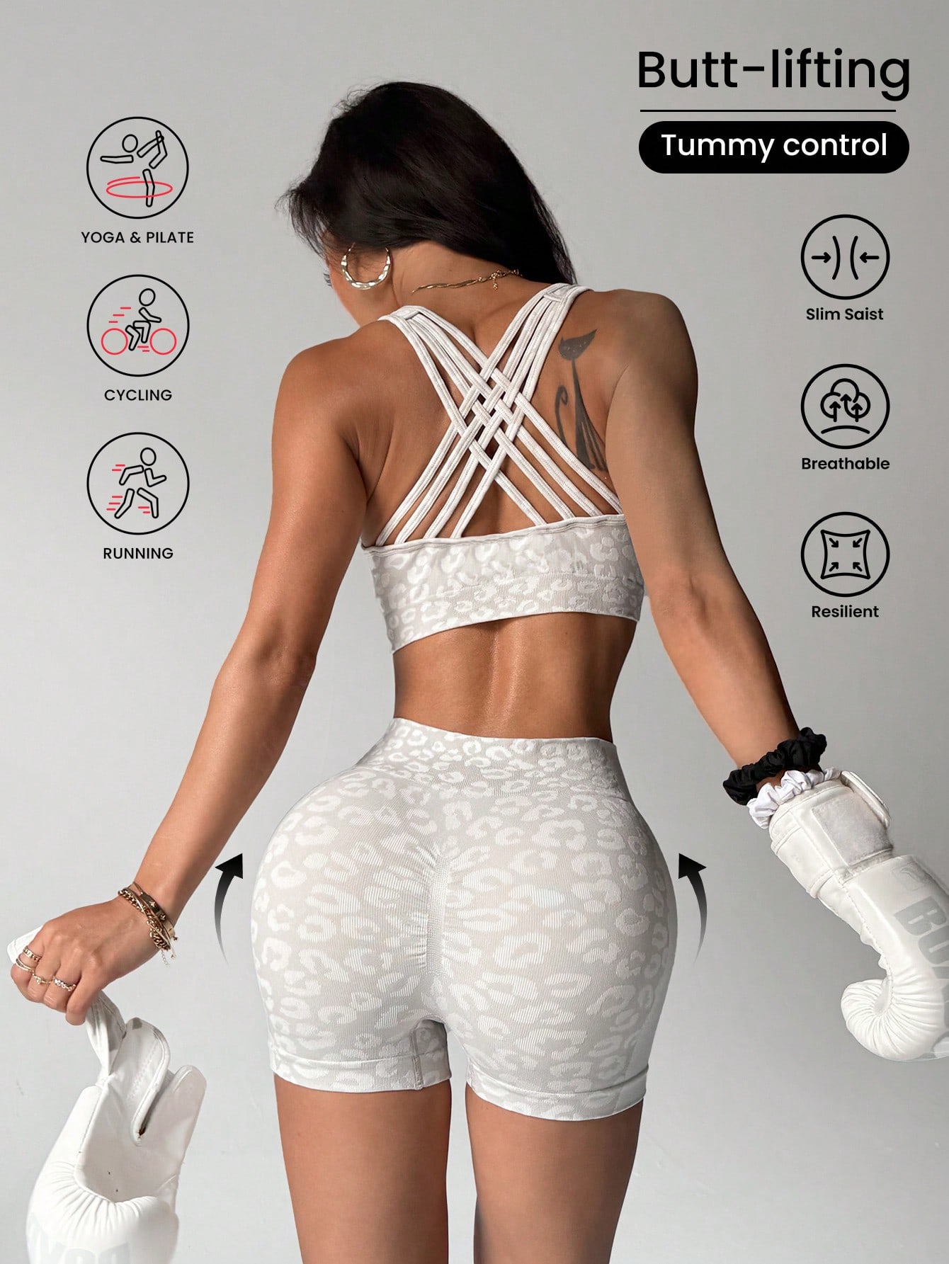 ชุดโยคะลายเสือดาวเอวสูงและกระช - Crossfit Lifting บทวิจารณ์และราคา