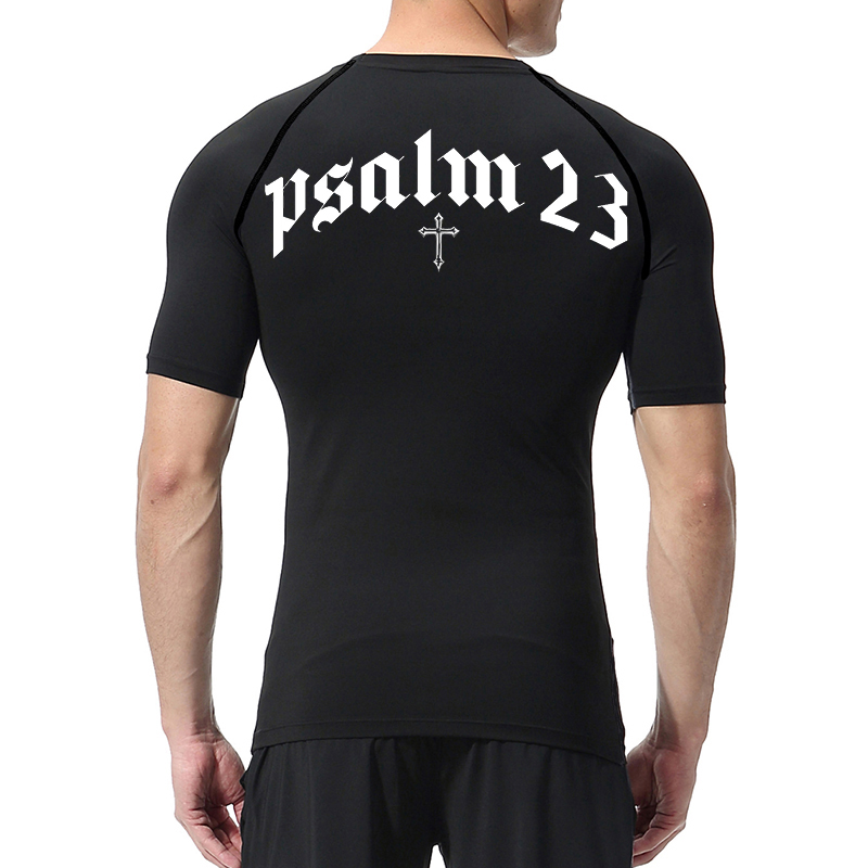 Psalm 23เสื้อรัดรูปพิมพ์ลายกาก - Crossfit Gym บทวิจารณ์และราคา
